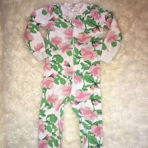 Hanna zipup footless floral pajamas 90 3T